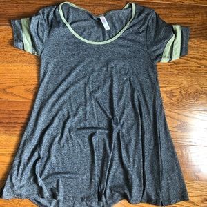 LLR Charcoal & Green Perfect Tee